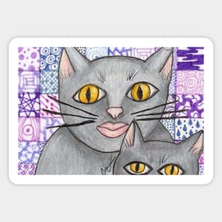 Kissy Cats - Sharky Sticker